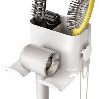 PICKYPICKS 收納式黏貼吹風機架, 1個, 白色