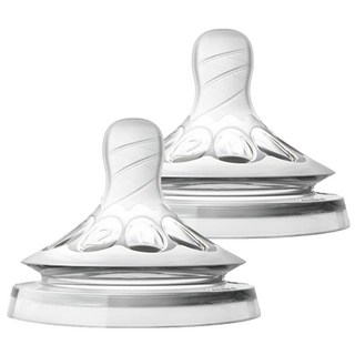PHILIPS AVENT 新安怡親乳感奶瓶用奶嘴 柔軟材質 彈性螺旋設計 花瓣造型 慢速流量, 1個月以上, 2個