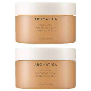 Aromatica Glow Vita 晚安霜橙子和橙花, 90g, 2個