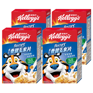 家樂氏 Kellogg's FROSTIES 東尼香甜玉米片 - 低脂, 高纖, 5種維生素, 無香料與色素, 健康早餐好選擇, 175g, 4盒