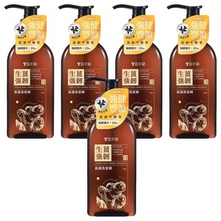 雪芙蘭 養護洗髮精 生薑強韌, 100%台灣植萃, 東方植物精華, 十二大無添加, 500g, 5瓶