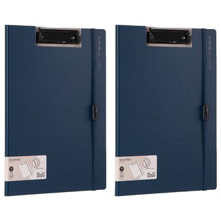 NUSIGN 折疊板夾 折疊 A4 展開A3 NS180, 深藍色, 2個