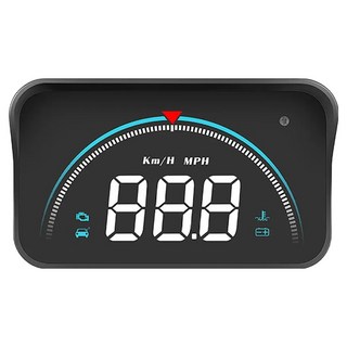 領先者 M8 白光大字體 HUD OBD2 多功能汽車抬頭顯示器 3.5吋, 1個, 黑色