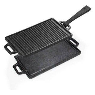 PEARL LIFE 珍珠金屬 鑄鐵牛排烤盤2件組 電磁爐適用 HB-6213, 1組