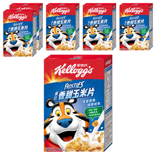 家樂氏 Kellogg's FROSTIES 東尼香甜玉米片 - 低脂, 高纖, 5種維生素, 無香料與色素, 健康早餐好選擇, 175g, 6盒