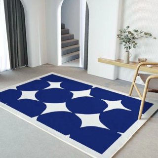 北歐風幾何 抽象棋盤格地毯 可機洗