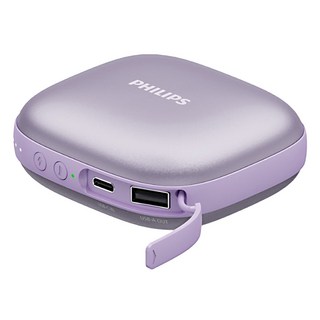 PHILIPS 飛利浦 暖手寶行動電源, DLP2136VP, 粉紫色