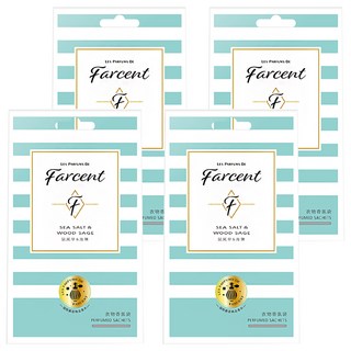 farcent 花仙子 衣物香氛袋 3個, 鼠尾草 + 海鹽, 30g, 4盒