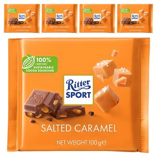 Ritter Sport 可可製品 鹽味焦糖口味, 100g, 5片