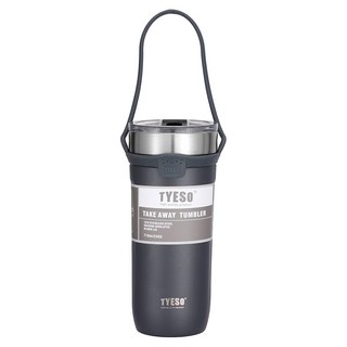 TYESO 泰碩 不鏽鋼真空手提束帶隨行杯, 深灰色, 710ml, 1個