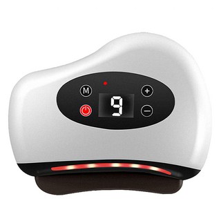 砭石電動智能刮痧板, 白色 紅砭石底板, 1個