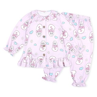 Milk Baby 女童Esther Bunny蜜桃絨睡衣上下套裝