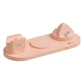 GUXON 古尚 多功能無線充電盤 15W QC3.0快速充電, 糖果粉, 1個