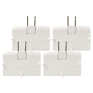 CENTENARY 成電牌 轉向三面插 CT-0032 三孔插座 轉向插頭 1650W 防火材質 台灣製造, 40.5mm, 白色, 4個