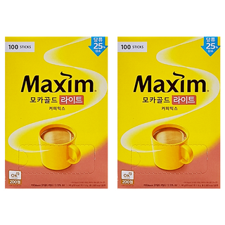 Maxim 麥心 摩卡減糖經典三合一咖啡 11.8g x 100條 減糖25%, 2盒