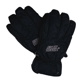 SNOW TRAVEL 雪之旅 AR-ONE 英國TPU防水套 + 白鵝羽絨 700fill 保暖滑雪手套, 黑色, L