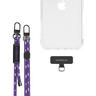 OVERDIGI 手機殻掛繩片 2入 單環+雙環, 藍色, 1組