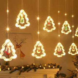 LED聖誕樹冰條燈 電池, 3 x 0.6m, 暖白光, 1組