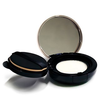 마타바 DIY 쿠션팩트 케이스 블랙써클 72x72x30mm, 검정 + 로즈골드, 1개