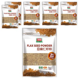 薌匯 亞麻仁籽粉，100%純粉，高鈣高纖高鐵，含Omega-3，250g, 6包