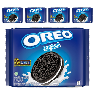 OREO 奧利奧 原味夾心餅乾 248.4g (9x27.6g) 方便保存 控制份量, 5袋