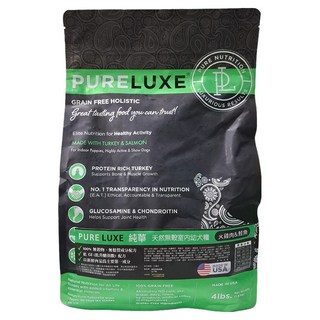 PURELUXE 純華 室內幼犬用天然無穀糧, 火雞肉 + 鮭魚, 1.81kg, 1袋