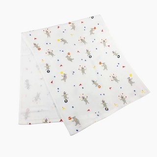 日本桃雪 紗布毛巾 小小馬戲團 S001031018 86 x 34cm 72g, 熊熊, 1條