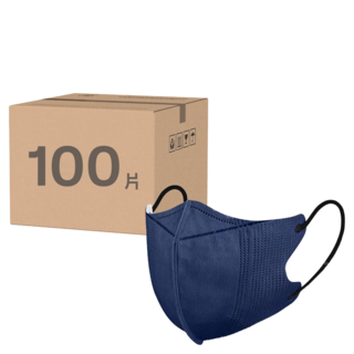 Charmed 昌明生技 成人4D醫療口罩, 深海藍, 25片, 4盒