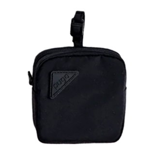 pugo 噗果 好好扣系列 快取小腰包, 材質 寶特瓶回收紗/環保無毒染劑, 10 x 10 x 4cm, 酷黑