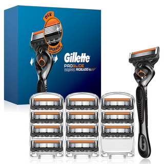 Gillette 吉列 正品 ProGlide 手動刮鬍刀握把 + 刀片 12入, 1套