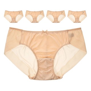 BASE ALPHA ESSENTIALS 女性無痕內褲 5件組, 米色