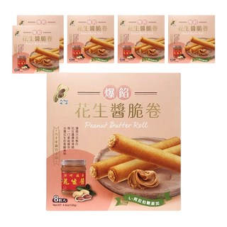新竹福源 爆餡花生醬脆卷, 120g, 6盒