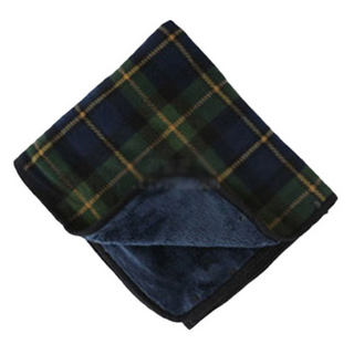 극세사 똑딱이 체크 망토 담요