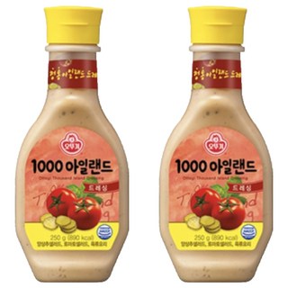 오뚜기 1000 아일랜드 드레싱, 250g, 2개