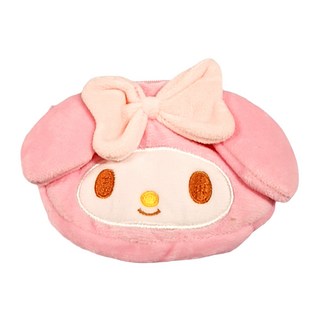 SANRIO 美樂蒂頭型手拿包 可愛造型 零錢包, 粉色, 13 x 10 cm, 1入