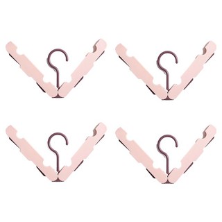 g541便攜摺疊衣架, 粉色, 4個