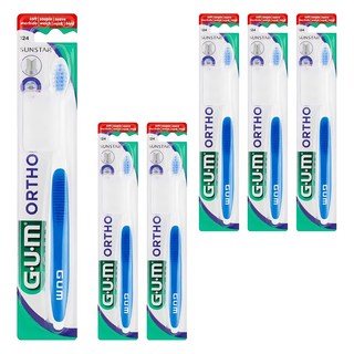 SUNSTAR 三詩達 G.U.M 矯正專用軟毛牙刷 4排30束 顏色隨機, 1入, 6支