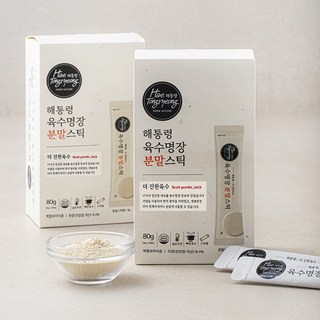 해통령 육수명장 분말 더 진한 육수, 80g, 2개