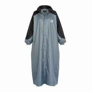 Moto cap 鈦鴻撞色內斜開一件式連身雨衣(衣褲不濕 加寬跨坐不卡卡) m302 灰 2xl, 1入