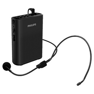 PHILIPS 飛利浦 隨身無線藍牙教學擴音機, SBM206BK/96, 黑色, 1個