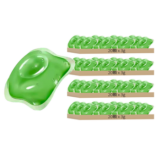 拖地花露水凝珠 綠色, 3g, 80顆