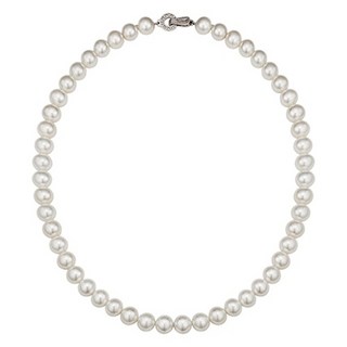 해수엘 여성용 92.5 실버 진주 목걸이 ALL-SW-N-8MM + 쇼핑백