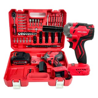 디케이켈슨 무선 전동 임팩 드릴 렌치 드라이버 + 배터리 세트, 1개