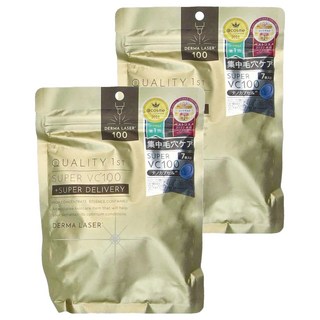 DERMA LASER Quality First 皇后面膜 VC100修護 金色, 7片, 2袋