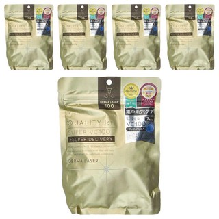 DERMA LASER Quality First 皇后面膜 VC100修護 金色, 7片, 5袋