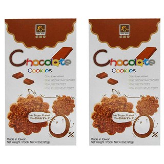 Home Bake 烘焙客 巧克力燕麥餅乾, 無加糖, 120g, 2盒
