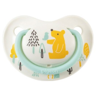 pigeon 貝親 繽紛系列 安撫奶嘴, S(0~3個月), 森林小熊, 1個