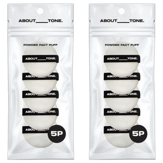 ABOUT TONE. 蜜粉粉撲, 10個, 黑色