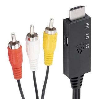 Bravo-U HDMI公接口轉AV端子RCA 高畫質1080P電視影音傳輸線 1m, 單一商品, 1條