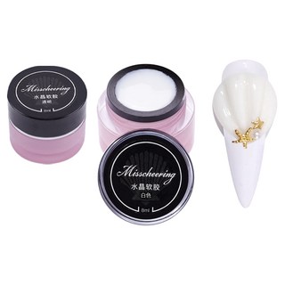 Misscheering 美甲水晶凝膠, 白色, 2罐, 8ml